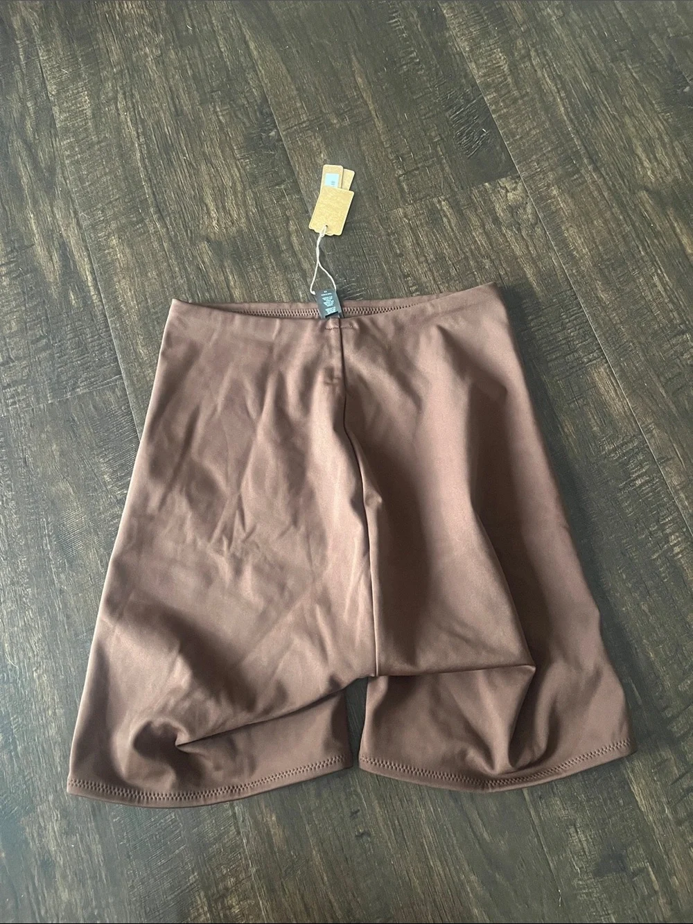 NWT SKIMS mid waist Swim shorts cocoa size XS